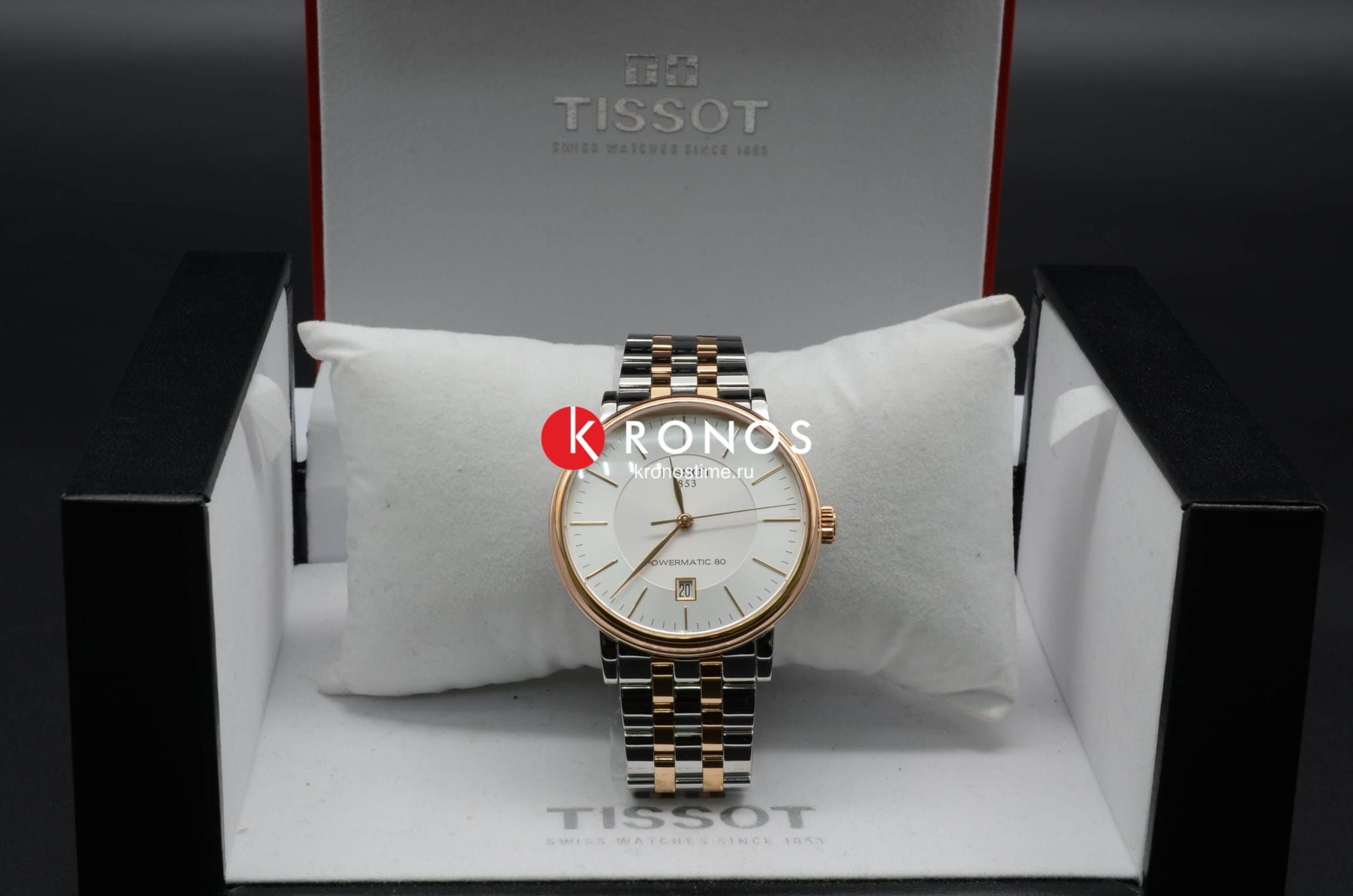 Tissot Tissot Carson Powermatic 80 T122.407.22.031.01 механические мужские часы часы крупный план белый циферблата